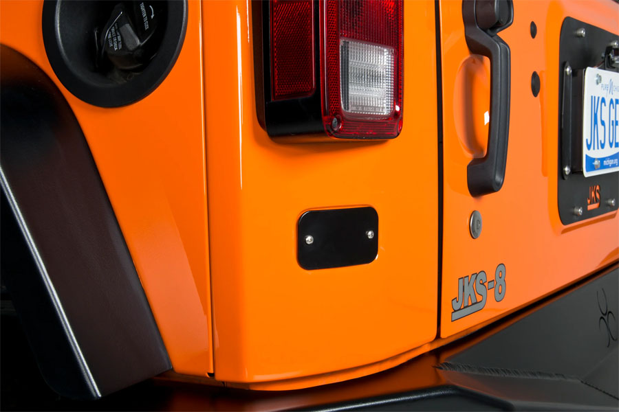 JKS Rear License Plate Relocation Kit w/ Light - JK