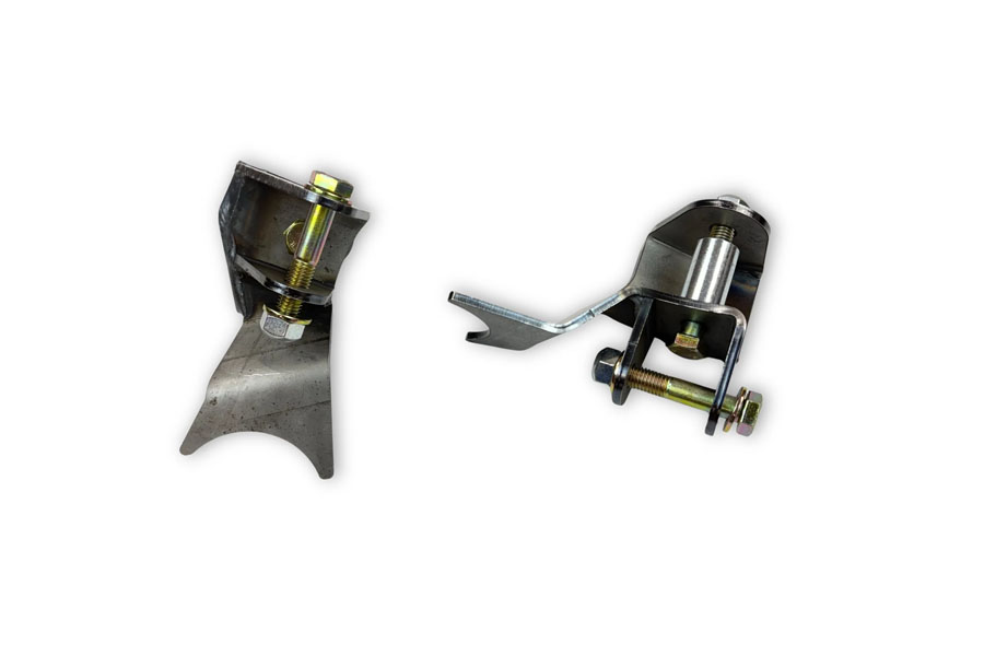 Clayton Off Road Front Lower Shock Relocation Brackets - Bare - JL/JT Excludes Mojave