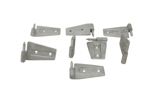 Kentrol 8-Pieces Door Hinge Set - Bare  - JK 4Dr