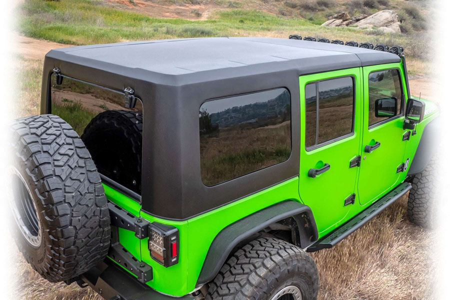 Turn Offroad Squareback 2‑Piece Hard Top, White Gel Coat w/ Standard Headliner - JK 4DR