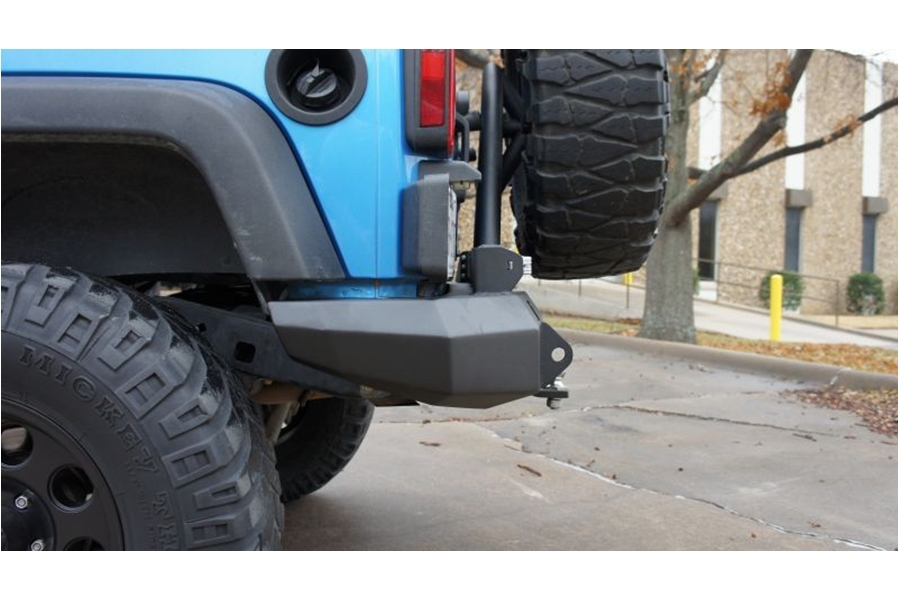 Road Armor Stealth Non-Winch Rear Bumper w/ Tire Carrier - Texture Black - JK