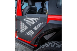 DV8 Offroad Rear Aluminum Half Doors w/ Mesh Screens - JT/JL 4Dr