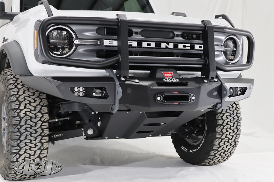 LOD Black Ops Front Bumper Full Grill Guard - Black - Bronco 2021+
