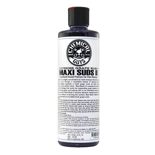 Chemical Guys Maxi Suds 2 High Foam Maintenance Shampoo and Gloss Booster - 16oz