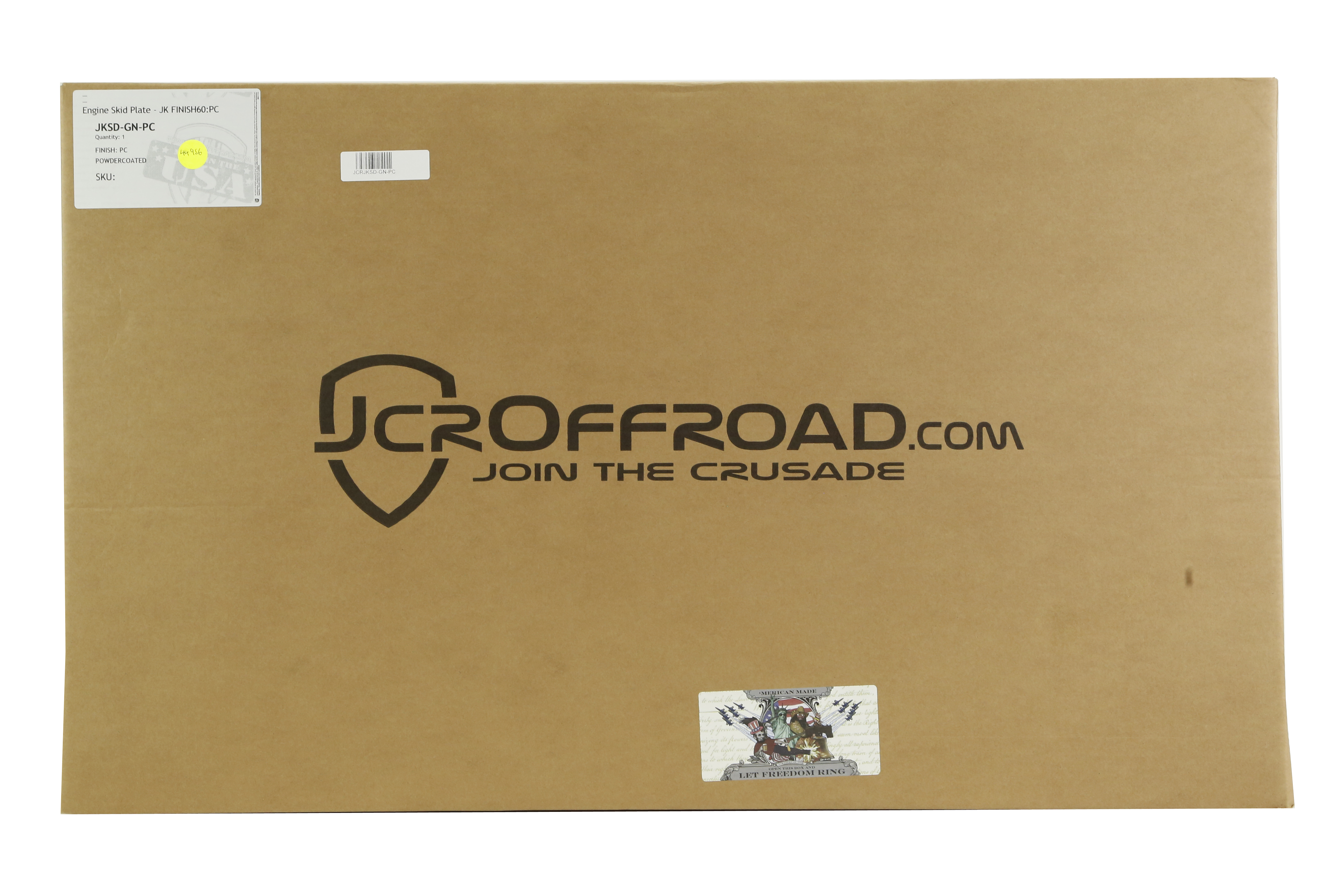 JCR Offroad Engine Skid Plate Black - JK