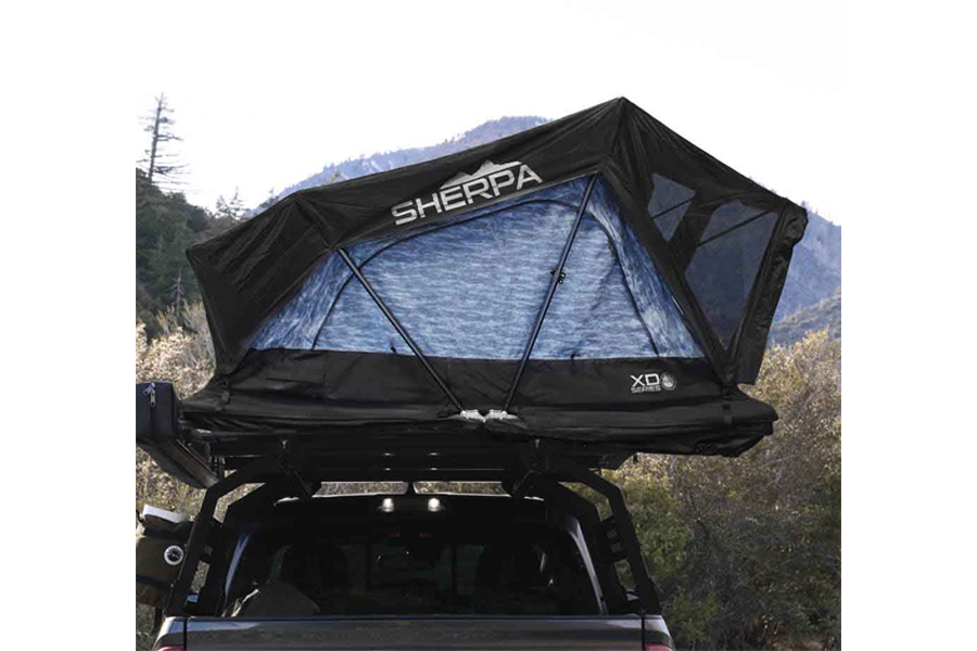 Overland Vehicle Systems XD Sherpa Soft Shell Roof Top Tent 3 Person - Grey Body/Black Rainfly
