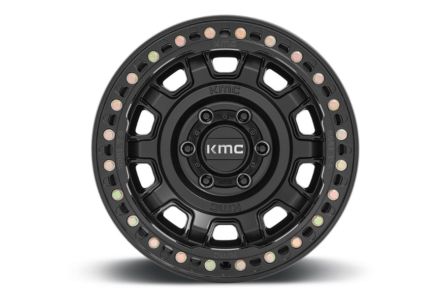 KMC Wheels KM236 Tank Series Beadlock Wheel 17x9 5x5 15mm Offset Satin Black - JT/JL/JK