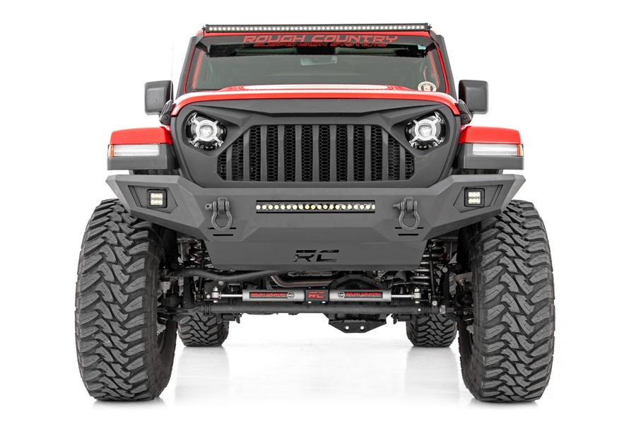 Rough Country Front Bumper w/ Skid Plate   - JT/JL/JK