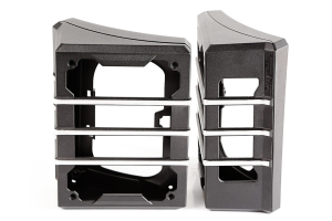 Rugged Ridge Elite Tail Light Guards, Brushed Black
