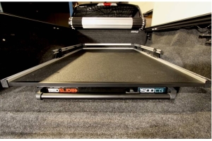 BedSlide 1500 Contractor Cargo Slide System, 63in x 47in - Silver - Toyota Tundra 2007+ / Ram 1500  2009+ w/ 5.5ft Bed
