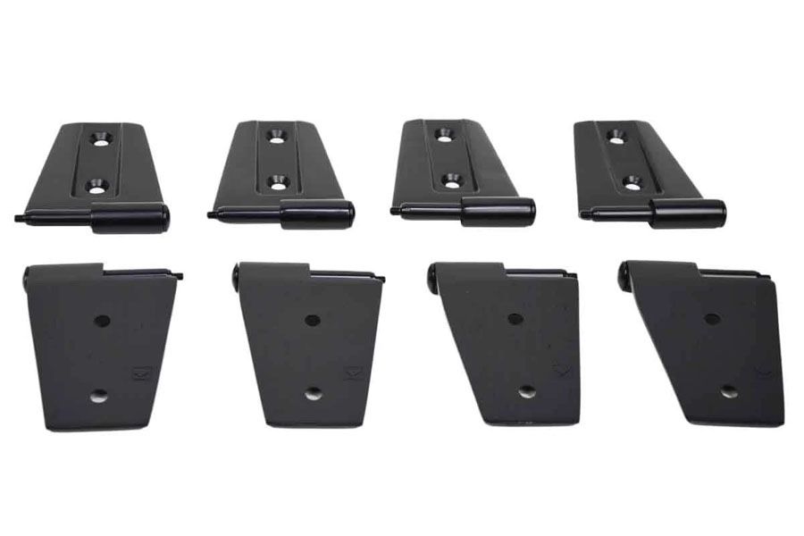 Kentrol Door Hinge Set, Black Powder Coat - 8pcs - JK 4DR
