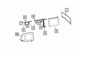 Mopar Tinted Soft Top Window, Driver Side - Tan Twill - JL 2Dr