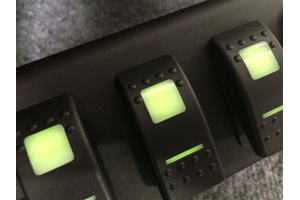 SPOD 6 SWITCH SYSTEM WITH DOUBLE LED LIGHT CONTURA ROCKER SWITCHES & SOURCE SYSTEM Green - JK
