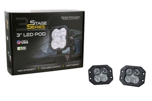 Diode Dynamics SS3 Sport Flush Mount LED Pods, RBL White - Combo