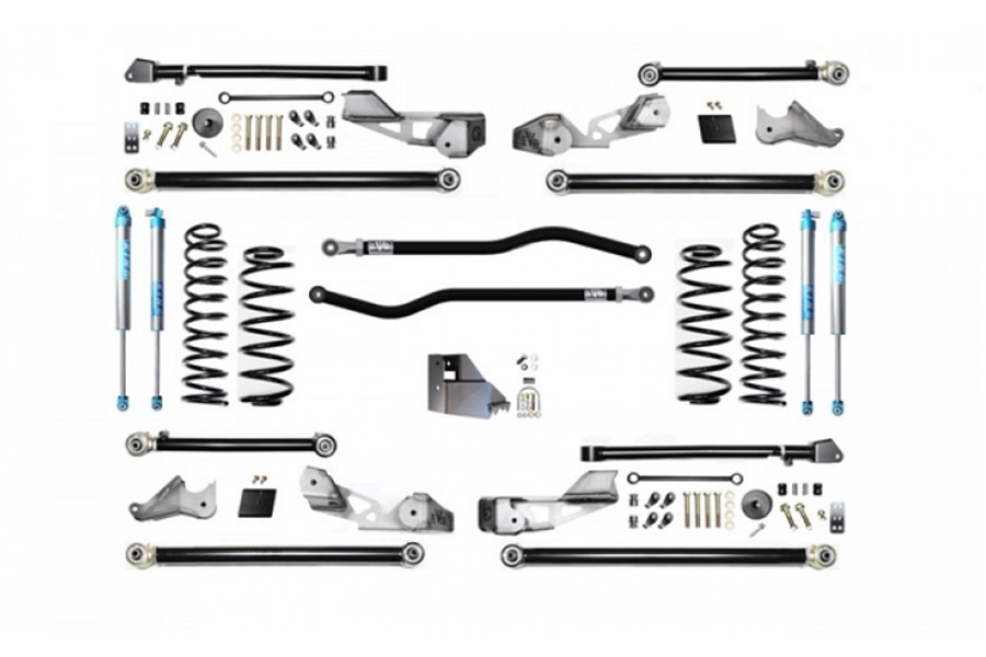 EVO Manufacturing 3.5in High Clearance PLUS Long Arm Lift Kit w/ King 2.0 Shocks - JL 4Dr