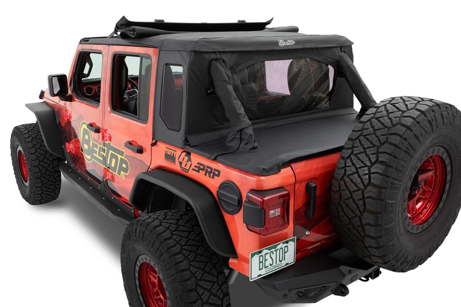 Bestop Halftop Soft Top - Black Twill - JL 4Dr