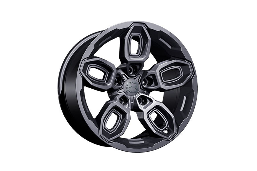 Bawarrion Bee 17x9 5x5 4mm Wheel – Dark Gun w/ Dark Gun Logo - JL/JT/JK