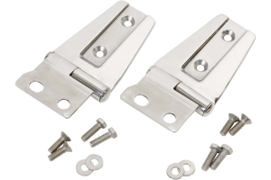 Kentrol Hood Hinge Set - Polished Silver  - JK 