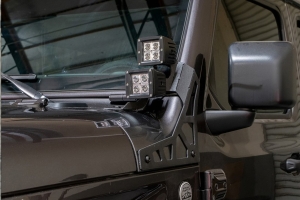 DV8 Offroad Dual A-Pillar Pod LED Light Mount - JT/JL