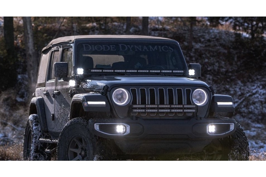 Diode Dynamics SS3 Pro Cowl LED Bracket Kit w/ LED Lights - White  - JT/JL