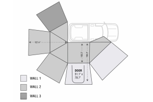 Overland Vehicle Systems Nomadic Awning Side Wall - Passenger Side Mount