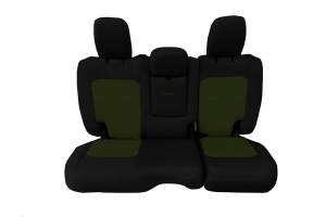 Bartact Tactical Rear Seat Cover w/Fold Down Armrest Black/Olive Drab - JL 4dr