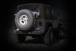 LOD Signature Series Rear Bumper w/Tire Carrier and No Light Provisions Black Powder Coated - TJ/LJ