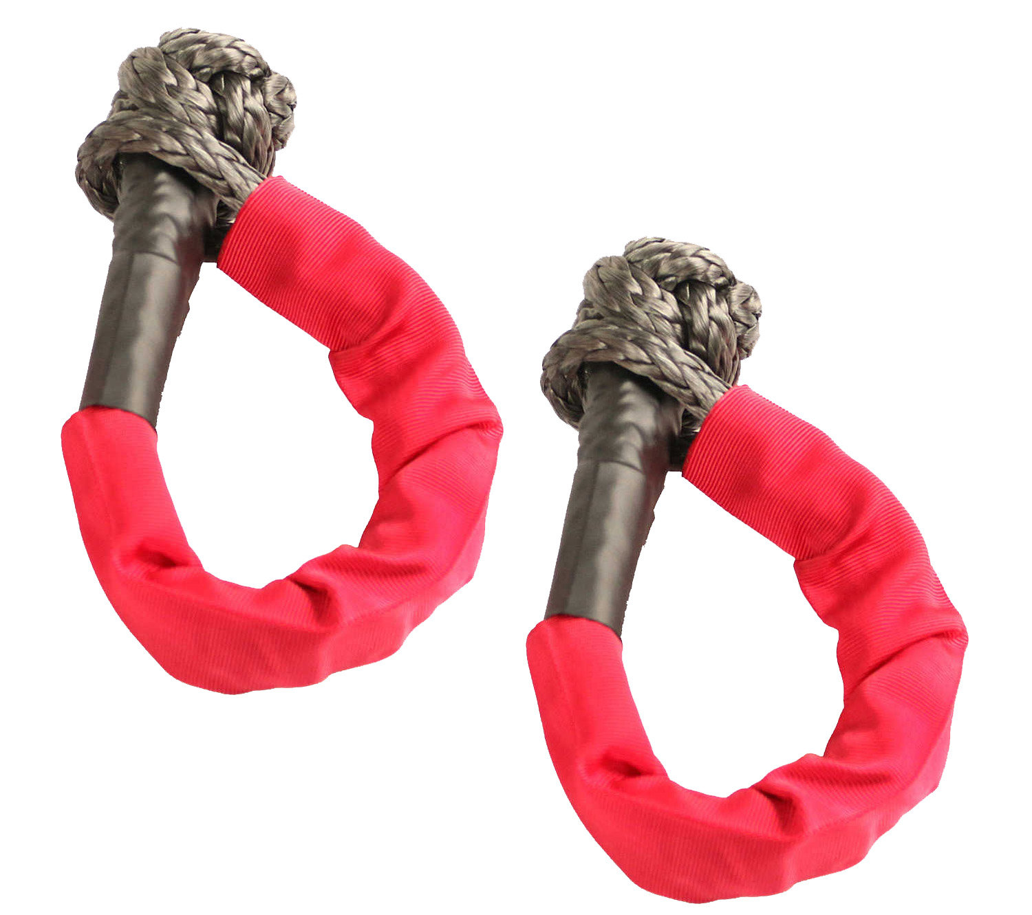 Rugged Ridge 7/16-Inch Soft Rope Shackle, Red Pair 