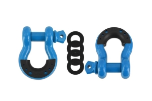Borne Off Road 3/4in D Ring Shackle, Set of Two, Blue