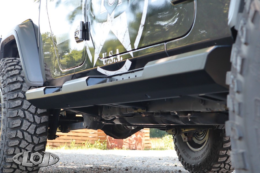 LOD Offroad Destroyer 4 Door Rocksliders, Black Texture - JT
