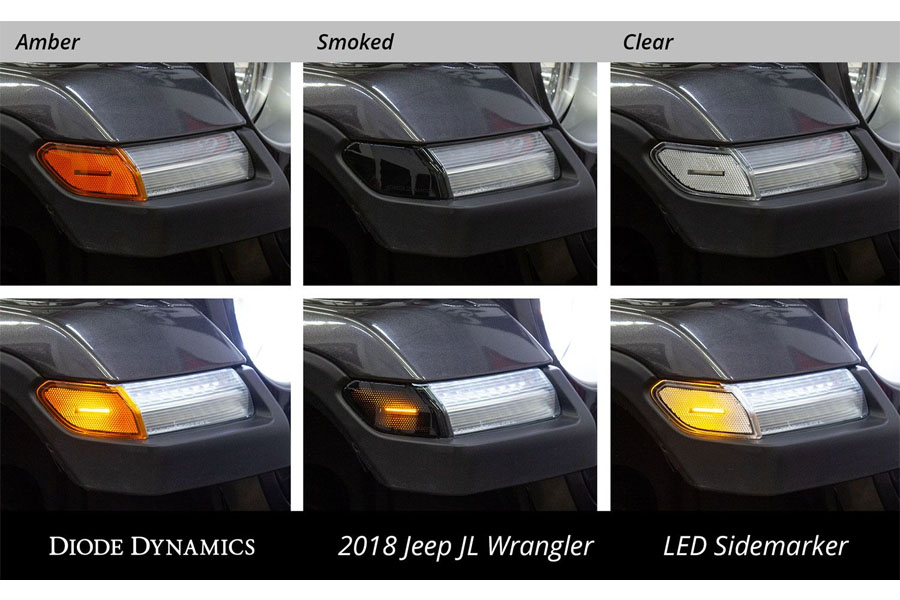 Diode Dynamics LED Sidemarkers, Smoked - Pair - JT/JL