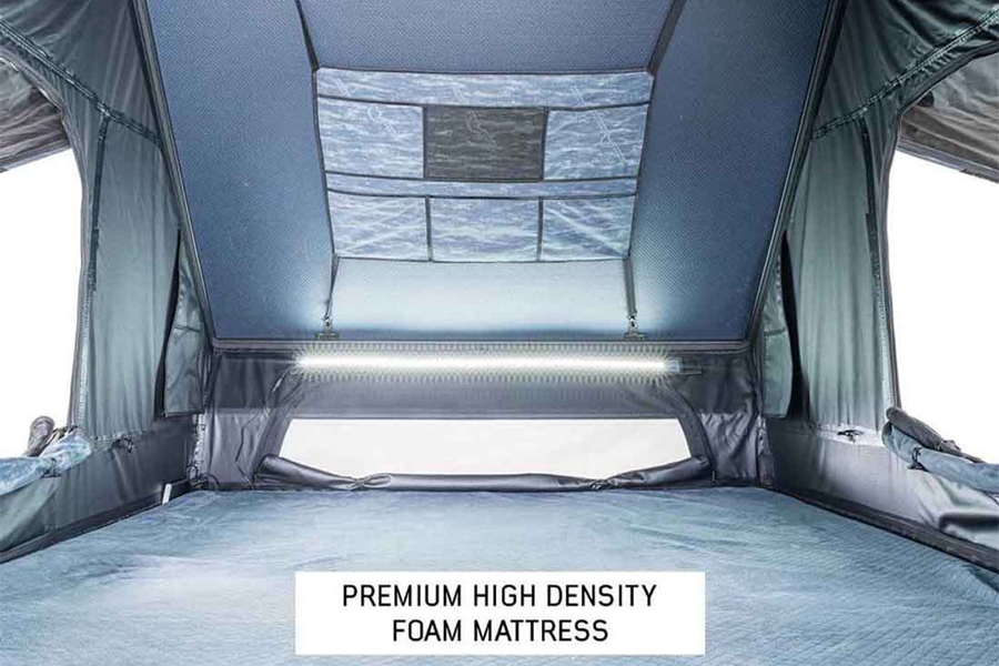 Overland Vehicle Systems XD Everest Cantilever Aluminum Hard Roof Top Tent 2 Person - Grey Body/Black Rainfly