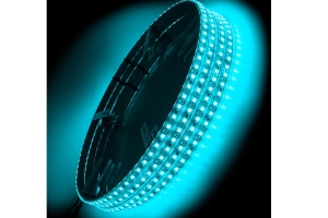 Oracle LED Illuminated Wheel Rings - Single Row - Aqua