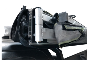 Overland Vehicle Systems Nomadic 270 Passenger Side Awning w/ Bracket Kit and Extended Poles - Dark Gray 