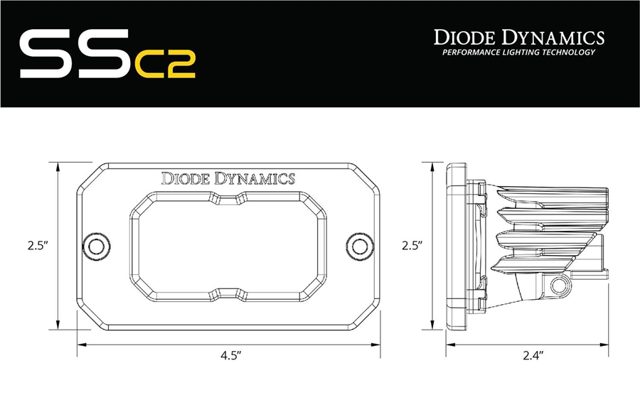 Diode Dynamics Stage Series Flush Mount Reverse Light Kit, C2 Sport 
