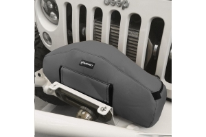 Bartact Winch Cover for Warn VR 10 and 12K winch, Fabric Graphite