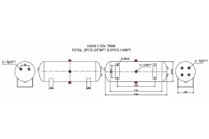 Bulldog Winch 2.5 Gallon Air Tank with 10 Bungs