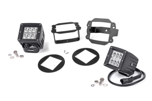 Rough Country 2in Chrome Series Fog Light Kit - JK 2007-09