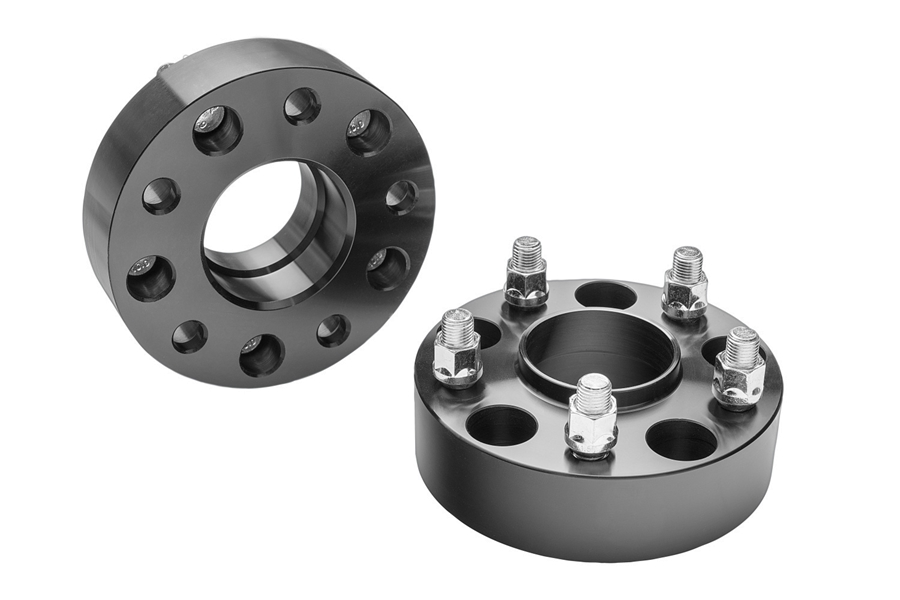 Rugged Ridge 1.75in Wheel Spacers, 5x5 - Black - JT/JL