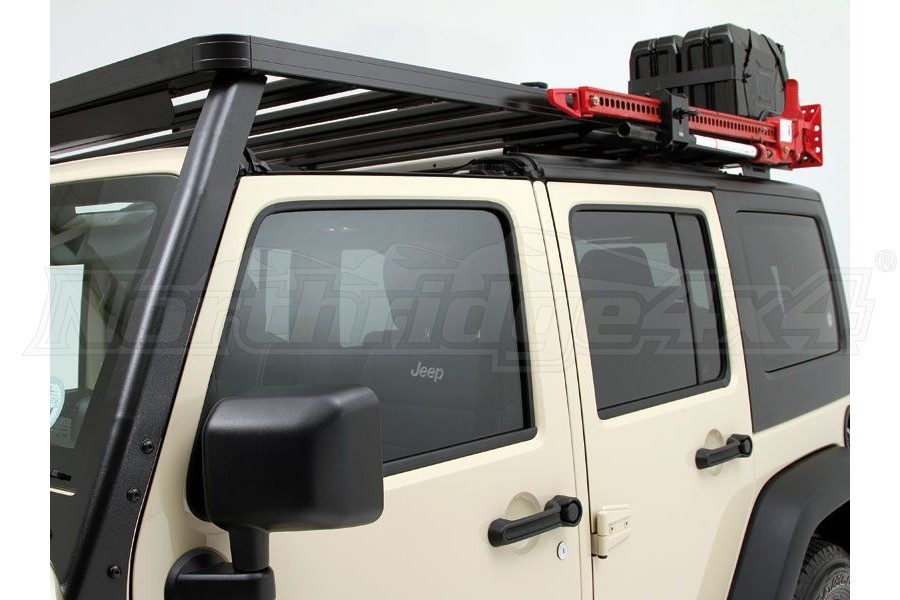 Jeep JK 4Dr Front Runner Outfitters Extreme Roof Rack Kit Jeep Unlimited Rubicon 2007 2018 KRJW020T Northridge4x4