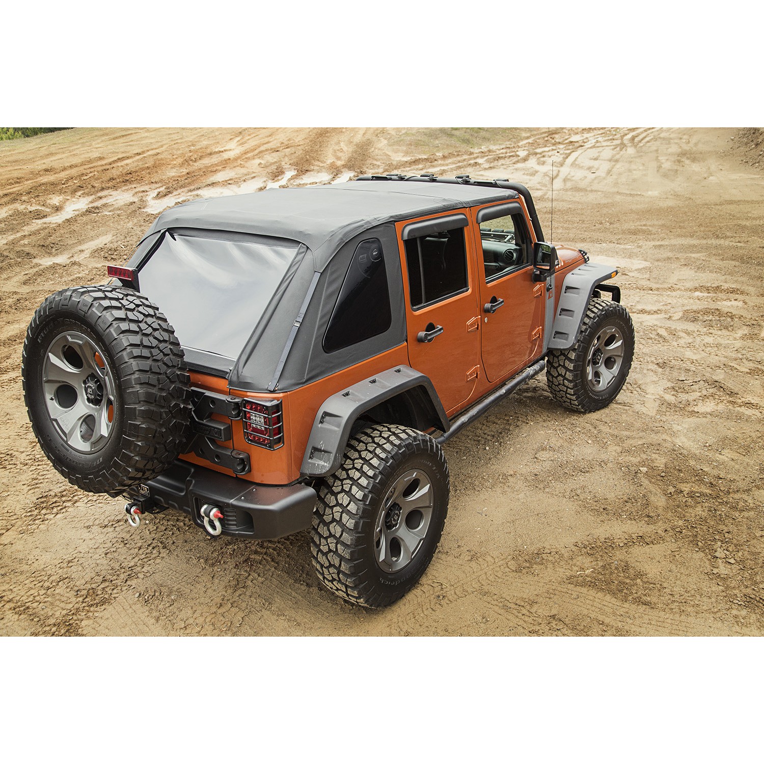 Rugged Ridge Bowless Soft Top, Black Diamond - JK 4dr
