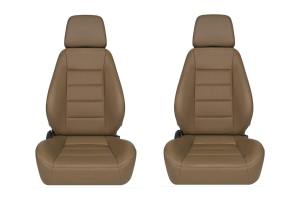 Corbeau Sport Tan Vinyl Seat Pair