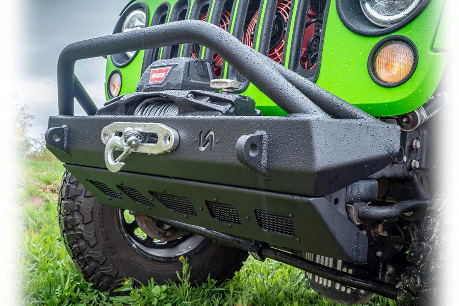 Turn Offroad Front Bumper w/ Welded Bull Bar and Skid Plate - JK/JL/JT