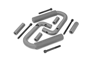 Rough Country Front Steel Grab Handles - Gray - JK
