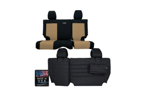 Bartact Seat Covers Black/Khaki Rear - JK