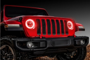 Oracle LED Headlight Surface-Mount Halo Kit - Red - JT/JL