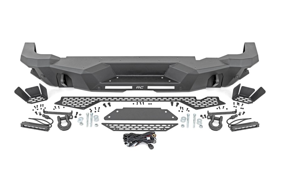 Rough Country Rear Bumper with 6in Slim Line LED Lights - Bronco 2021+