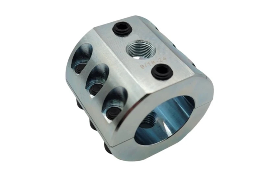 Apex Chassis Steering Stabilizer Clamp, 2in - Silver