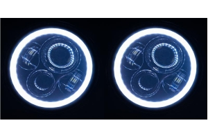 Quake LED Tempest Series 7in RGB HD Accent Headlights - JK/TJ/CJ