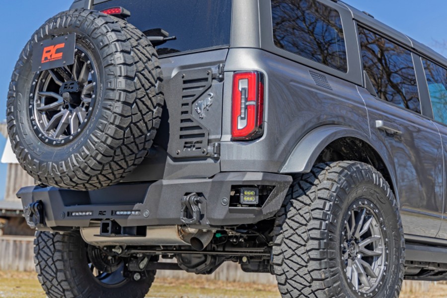 Rough Country 6in Slim Line Black Series Spot Cubes, Rear Bumper - Bronco 2021+
